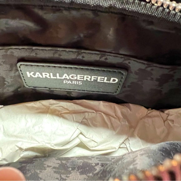 Karl Lagerfeld Paris NWT Black Small Monogram Camera Style Crossbody Bag  (P037) - Picture 11 of 12